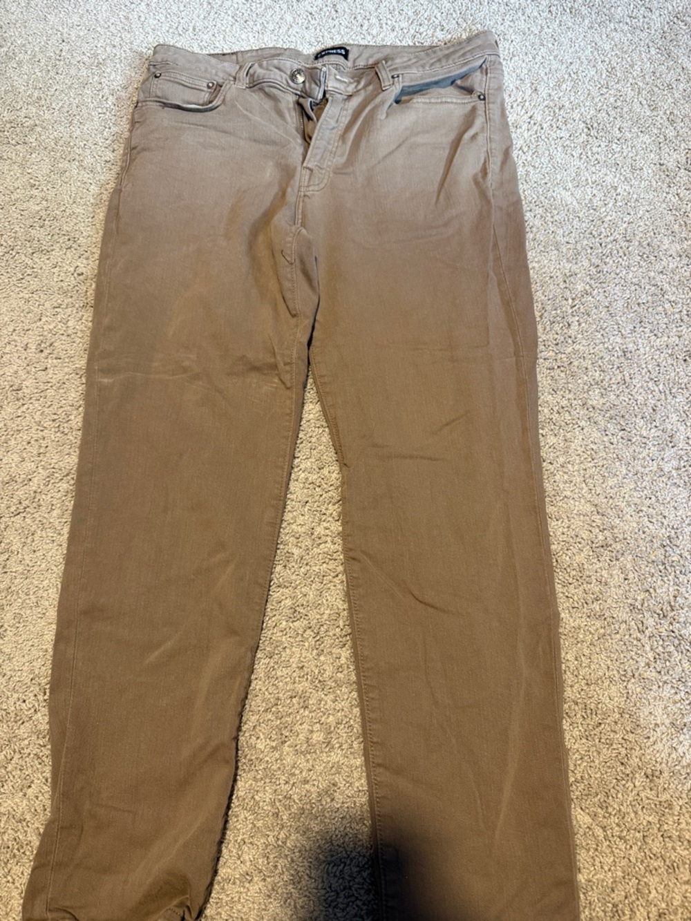 Express Men's Chino Pants in Tan Brown